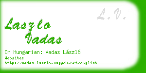 laszlo vadas business card